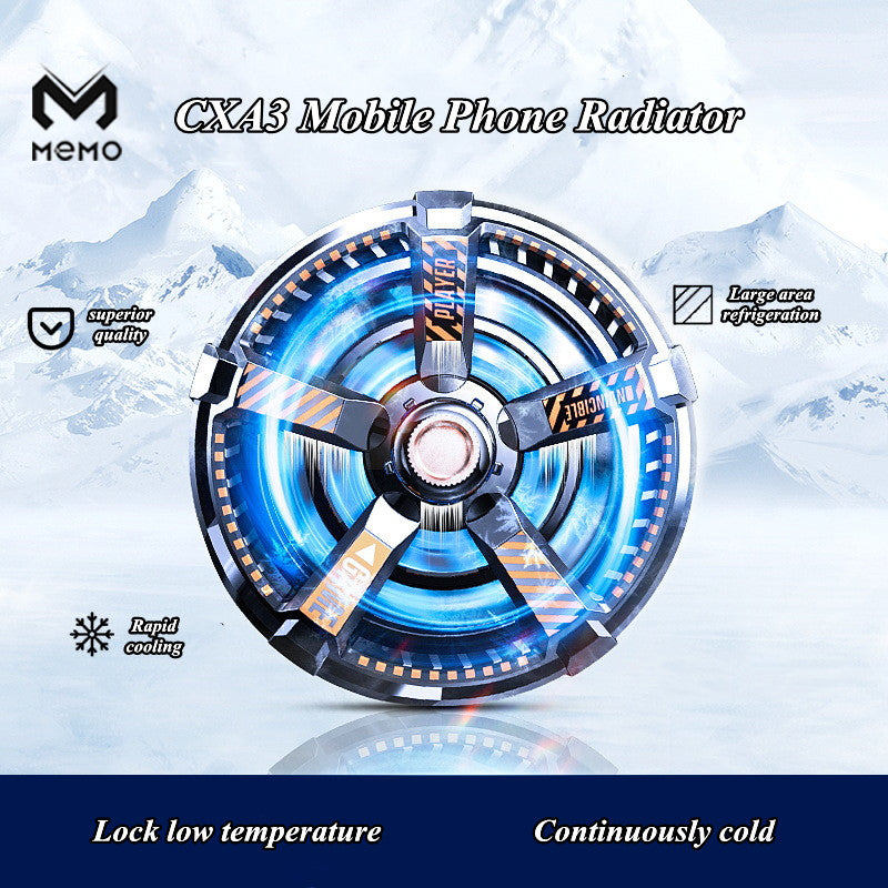 MEMO CXA3 Phone Radiator Phone Cooling Fan Case Cold Wind Handle Fan for PUBG Phone Cooler Phone Cooling