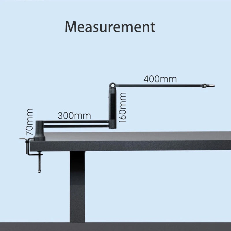 ALOGY Extendable Recording Microphone Scissor Arm Stand with Microphone Clip Table Mounting Clamp Microphone Suspension Stand Twist Boom Arm Bracket With Lifting Rod for Podcast Live Streaming Gaming.