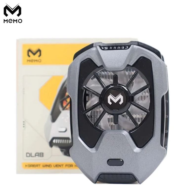 MEMO DLA8 Mobile Phone Radiator Phone Cooling Fan Case Cold Wind Handle Fan for PUBG Mobile Gaming Phone Cooler Phone Cooling Fan Case