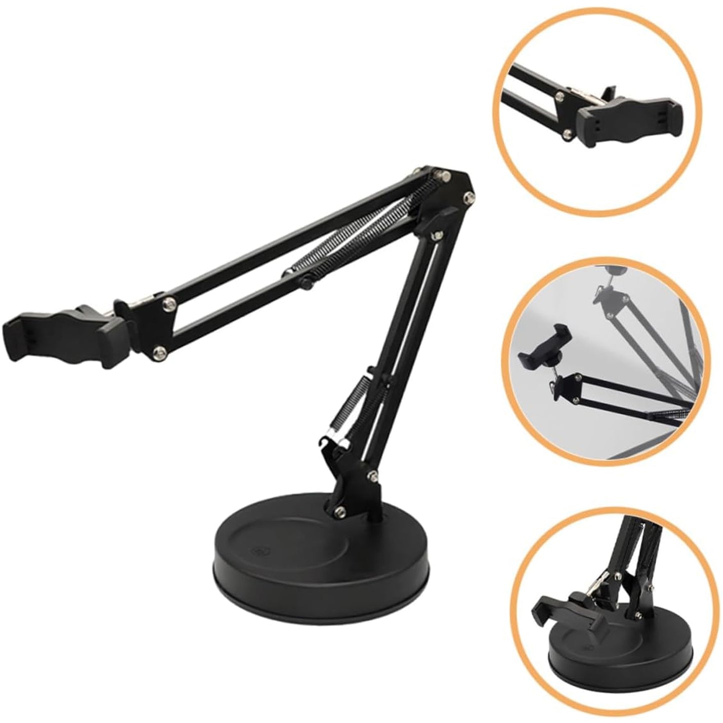 Adjustable Desktop Mobile Stand - Flexible Arm for Hands-Free Viewing Good For Online Classes Streaming