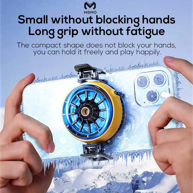 MEMO DLA6 Mobile Phone Radiator Phone Cooling Fan Case Cold Wind Handle Fan for PUBG Mobile Gaming Phone Cooler Phone Cooling Fan Case
