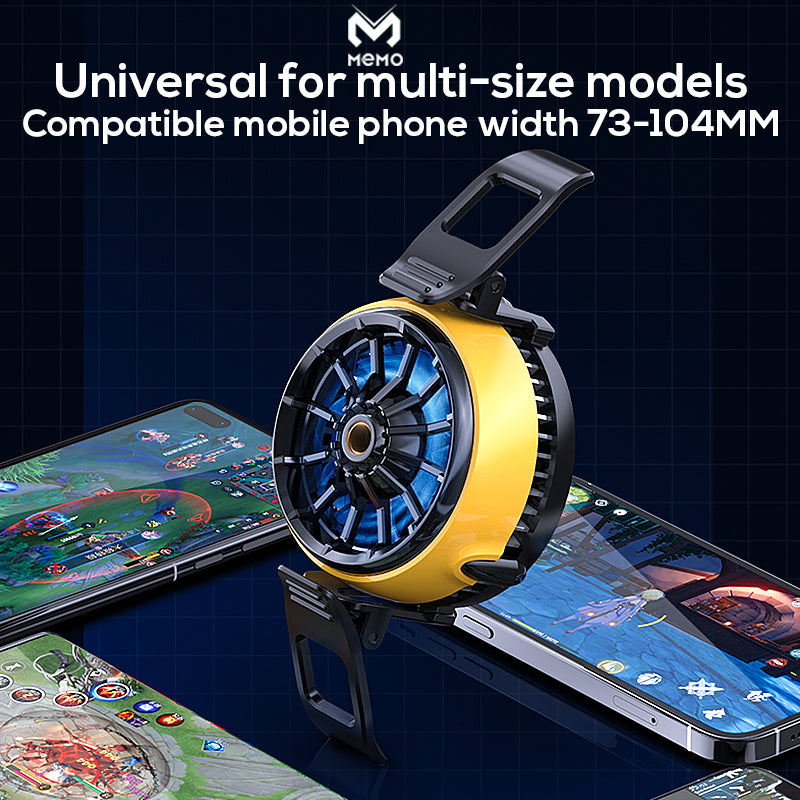 MEMO DLA6 Mobile Phone Radiator Phone Cooling Fan Case Cold Wind Handle Fan for PUBG Mobile Gaming Phone Cooler Phone Cooling Fan Case
