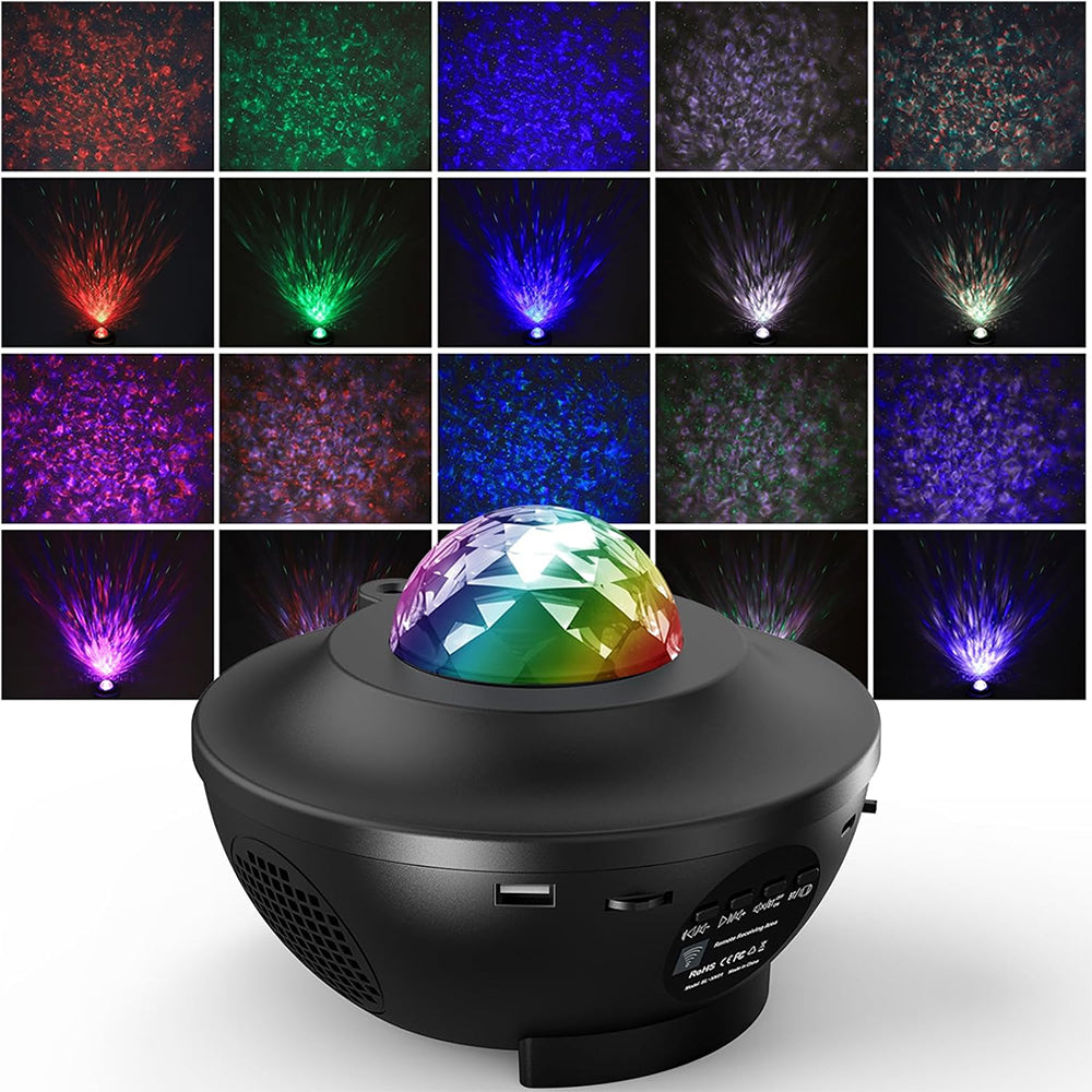 Alogy Starry Galaxy Night Light Galaxy Star Projector Sky Lamp Night Lamp USB LED Galaxy Moon Lamp Dream Projector Star Light Projector with Bluetooth Speaker Room Decoration