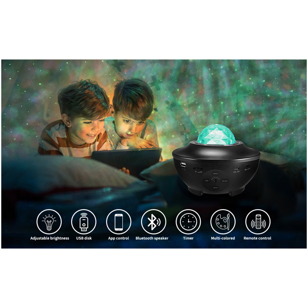 Alogy Starry Galaxy Night Light Galaxy Star Projector Sky Lamp Night Lamp USB LED Galaxy Moon Lamp Dream Projector Star Light Projector with Bluetooth Speaker Room Decoration