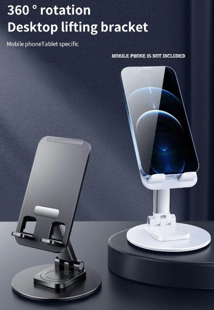 ALOGY Mobile Tablet Holder DP Stand 360 Rotatable base Desktop Telescopic Folding Stable Anti Fall Creative