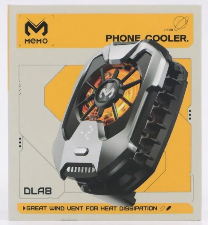 MEMO DLA8 Mobile Phone Radiator Phone Cooling Fan Case Cold Wind Handle Fan for PUBG Mobile Gaming Phone Cooler Phone Cooling Fan Case