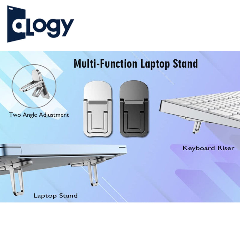 ALOGY Metal Foldable Laptop Stand Base Non-slip Desktop Portable Notebook Holder Cooling Bracket For All Brands Accessories