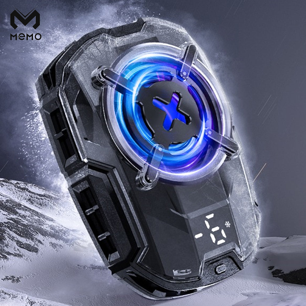 MEMO DL16 Mobile Phone Radiator Phone Cooling Fan Case Cold Wind Handle Fan for PUBG Mobile Gaming Phone Cooler Phone Cooling Fan Case