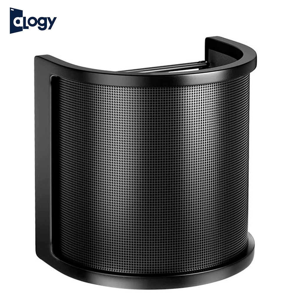 ALOGY Microphone Pop Filter Shield Dual Layers U Shape Microphone Wind Proof Screen for Recording Singing Live Streaming