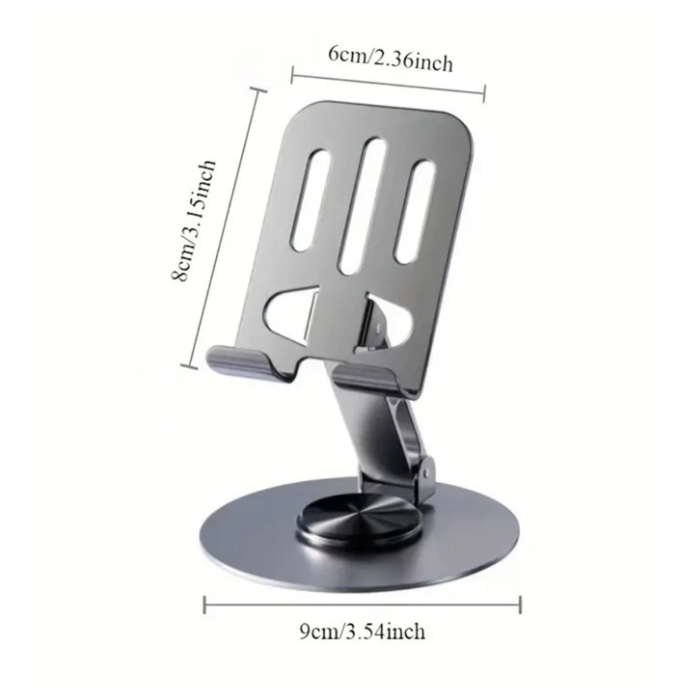 Desktop Metal Mobile Stand with 360° Rotating Base - Purple