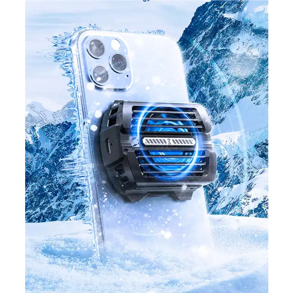 MEMO CX12 Magnetic Mobile Cooler Mobile Phone Radiator Phone Cooling Fan Case Cold Wind Handle Fan for PUBG