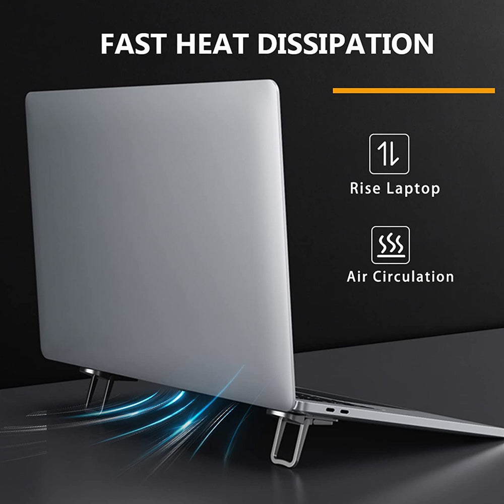 ALOGY Metal Foldable Laptop Stand Base Non-slip Desktop Portable Notebook Holder Cooling Bracket For All Brands Accessories