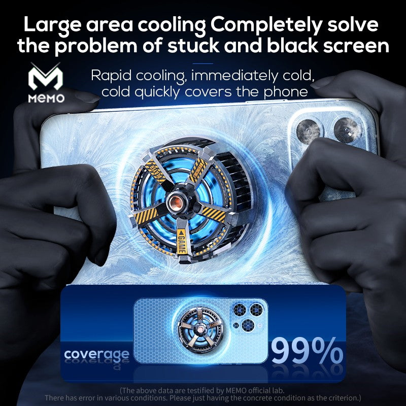 MEMO CXA3 Phone Radiator Phone Cooling Fan Case Cold Wind Handle Fan for PUBG Phone Cooler Phone Cooling