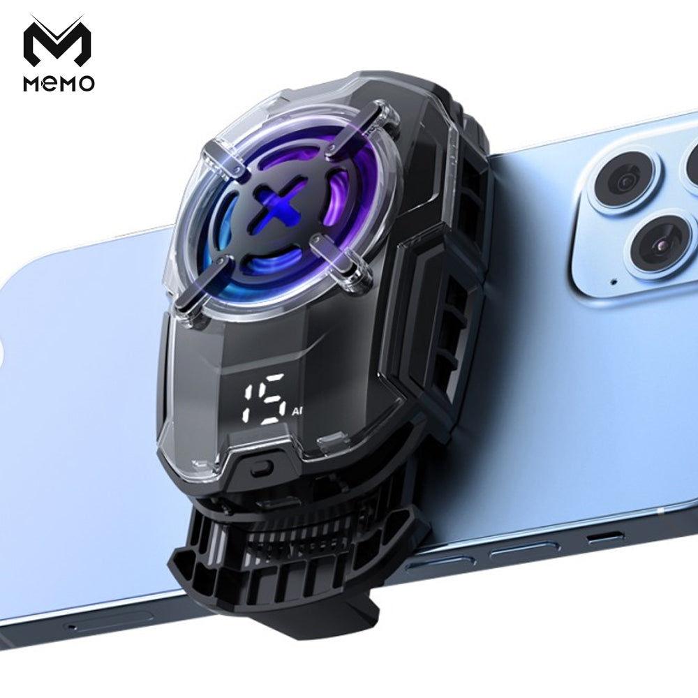 MEMO DL16 Mobile Phone Radiator Phone Cooling Fan Case Cold Wind Handle Fan for PUBG Mobile Gaming Phone Cooler Phone Cooling Fan Case