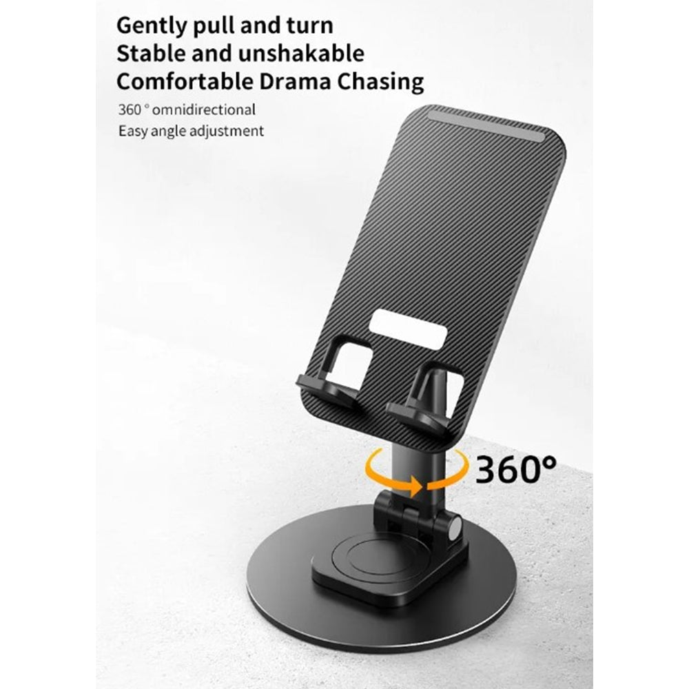ALOGY Mobile Tablet Holder DP Stand 360 Rotatable base Desktop Telescopic Folding Stable Anti Fall Creative