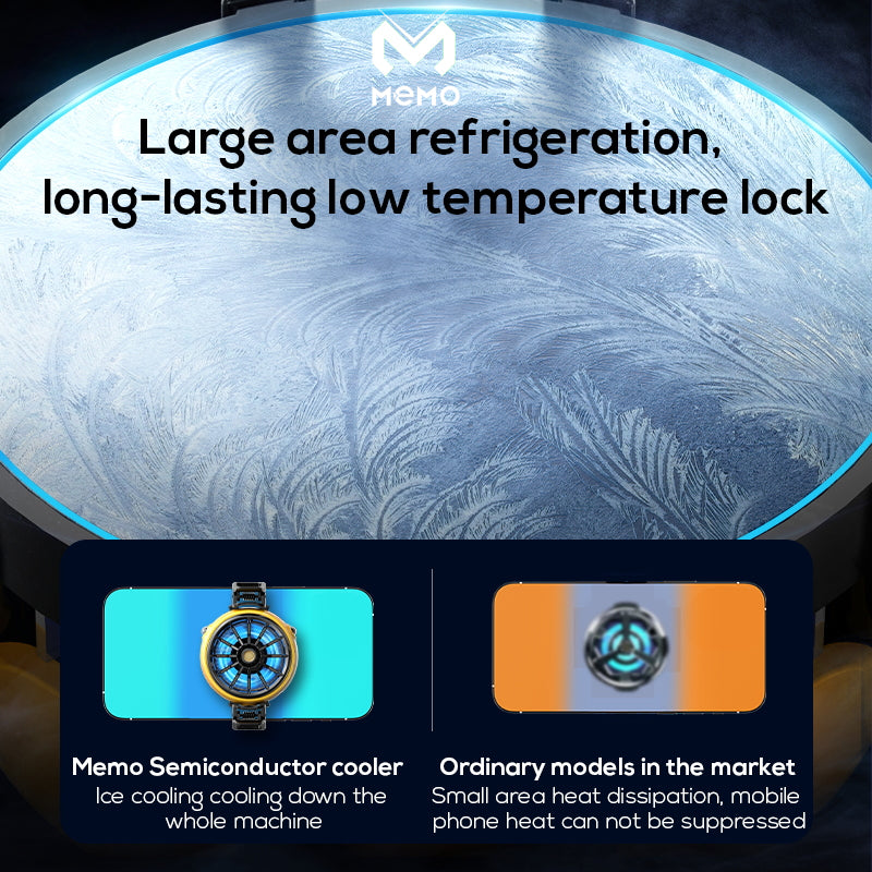 MEMO DLA6 Mobile Phone Radiator Phone Cooling Fan Case Cold Wind Handle Fan for PUBG Mobile Gaming Phone Cooler Phone Cooling Fan Case