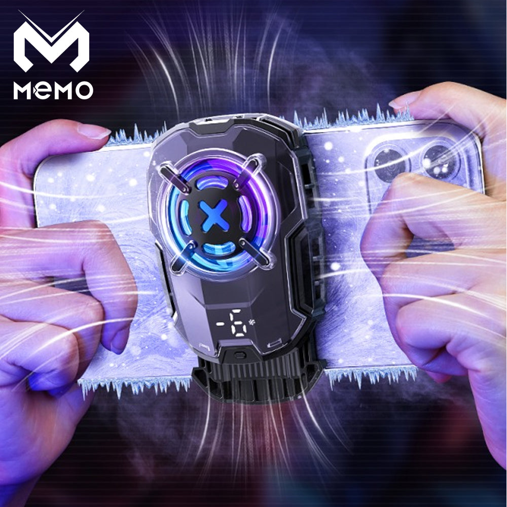 MEMO DL16 Mobile Phone Radiator Phone Cooling Fan Case Cold Wind Handle Fan for PUBG Mobile Gaming Phone Cooler Phone Cooling Fan Case