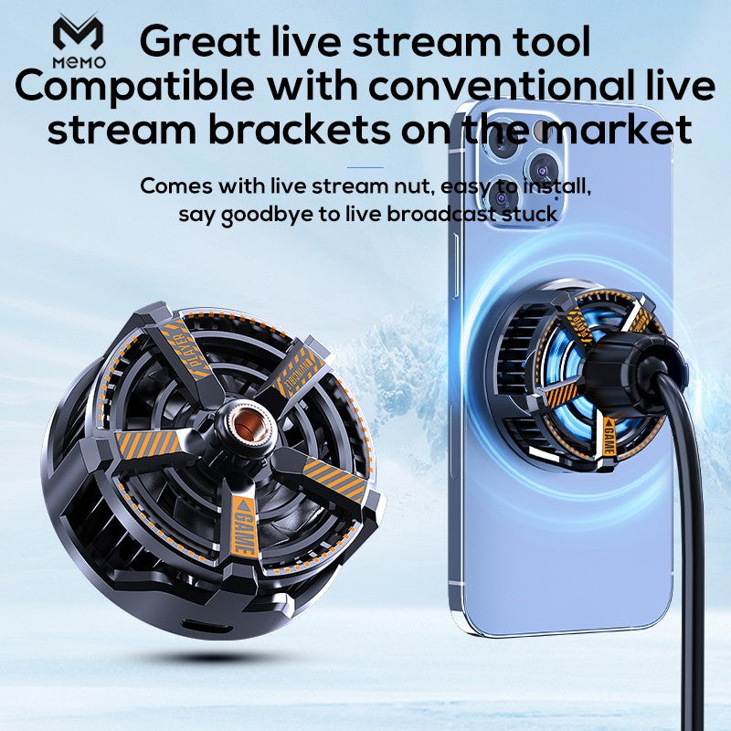 MEMO CXA3 Phone Radiator Phone Cooling Fan Case Cold Wind Handle Fan for PUBG Phone Cooler Phone Cooling