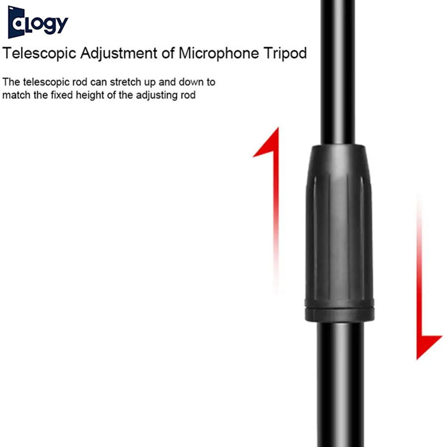 Alogy Microphone Stand Floor Stand for Microphones Live Stage Performance Universal Microphone Stand Microphone Tripod For Studio Stand Microphone Stand For Naat Majlis Masjid Studio Floor Base Adjustable Studio Metal Stand For BM800 & Other Single Mic
