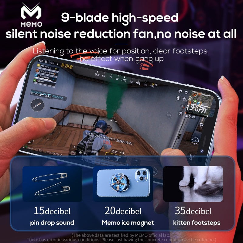 MEMO CXA3 Phone Radiator Phone Cooling Fan Case Cold Wind Handle Fan for PUBG Phone Cooler Phone Cooling