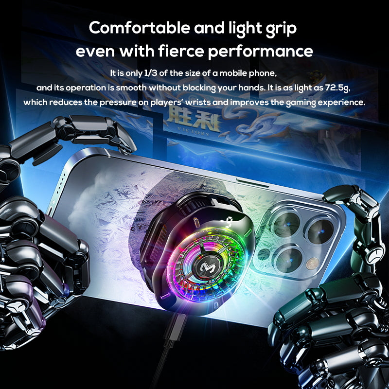 Memo CX10 RGB Pro Model With Digital Display Magnetic and Cllip Mobile Cooling Fan for Gaming Mobile Cooler Phone Radiator