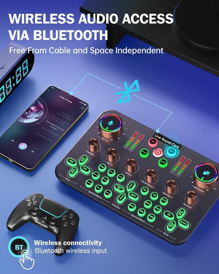 K700 USB Sound Card – Professional Audio Interface for Recording and Streaming