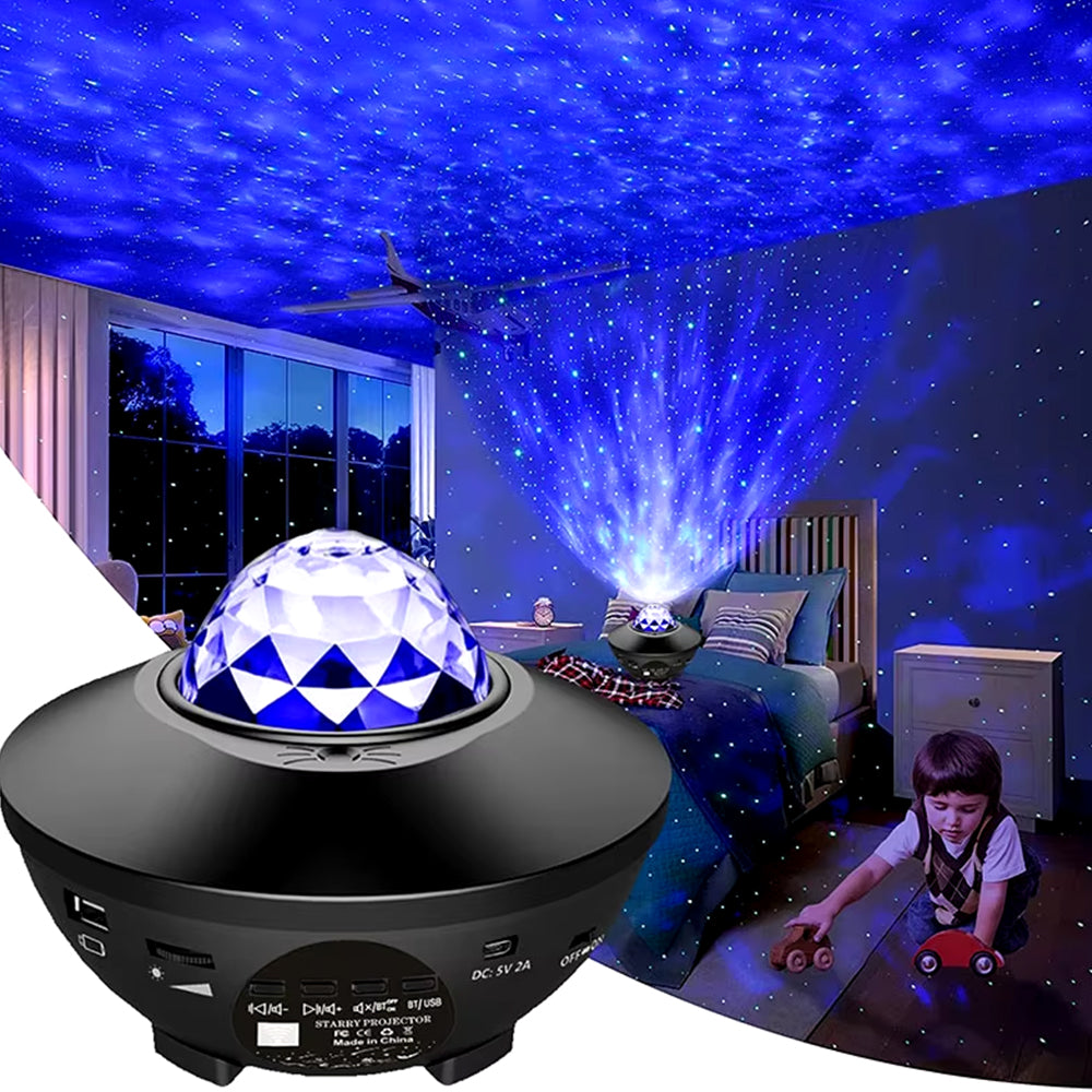 Alogy Starry Galaxy Night Light Galaxy Star Projector Sky Lamp Night Lamp USB LED Galaxy Moon Lamp Dream Projector Star Light Projector with Bluetooth Speaker Room Decoration
