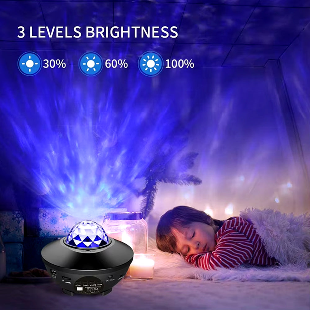 Alogy Starry Galaxy Night Light Galaxy Star Projector Sky Lamp Night Lamp USB LED Galaxy Moon Lamp Dream Projector Star Light Projector with Bluetooth Speaker Room Decoration