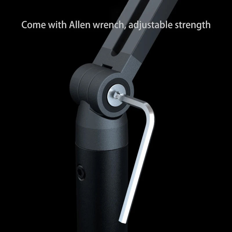 ALOGY Extendable Recording Microphone Scissor Arm Stand with Microphone Clip Table Mounting Clamp Microphone Suspension Stand Twist Boom Arm Bracket With Lifting Rod for Podcast Live Streaming Gaming.