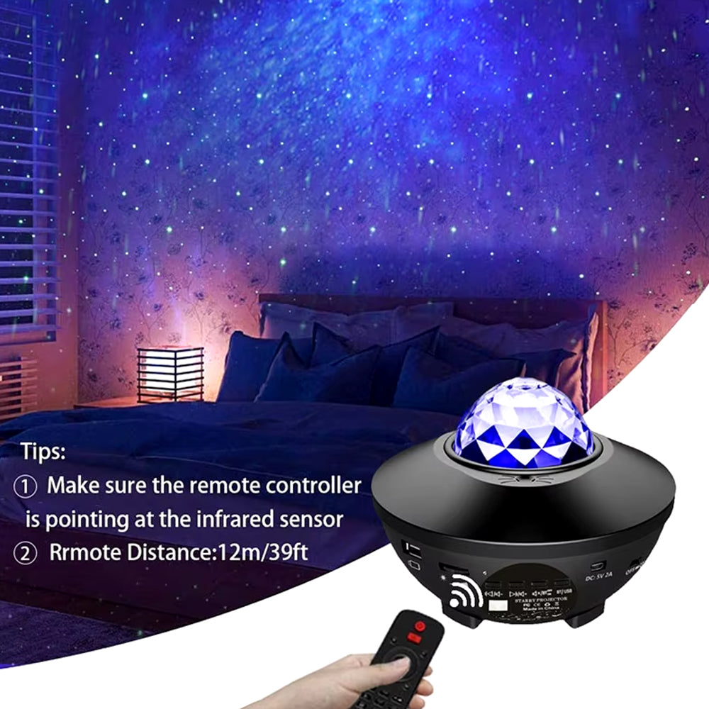 Alogy Starry Galaxy Night Light Galaxy Star Projector Sky Lamp Night Lamp USB LED Galaxy Moon Lamp Dream Projector Star Light Projector with Bluetooth Speaker Room Decoration