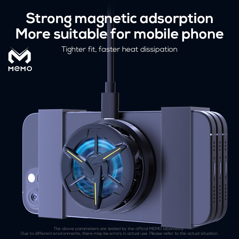 MEMO CX01 Magnetic Phone cooler Phone Radiator Phone Cooling Fan Case Cold Wind Handle Fan for PUBG Phone Cooler Phone Cooling Fan Case