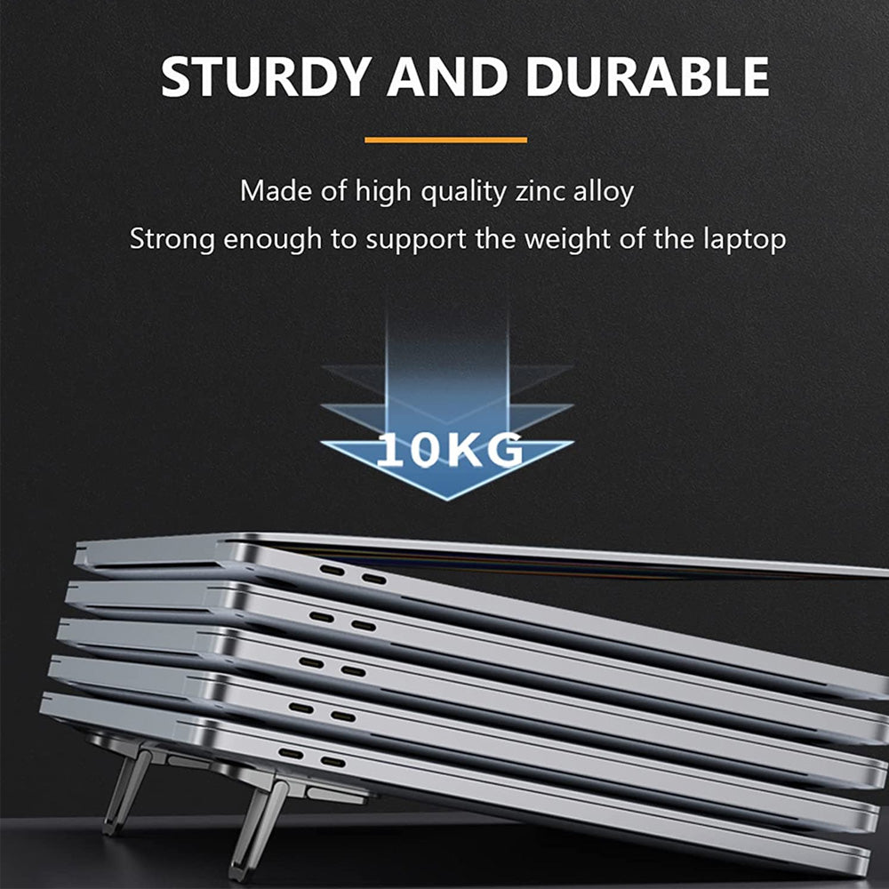 ALOGY Metal Foldable Laptop Stand Base Non-slip Desktop Portable Notebook Holder Cooling Bracket For All Brands Accessories