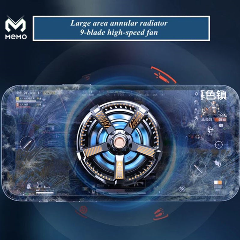 MEMO CXA3 Phone Radiator Phone Cooling Fan Case Cold Wind Handle Fan for PUBG Phone Cooler Phone Cooling