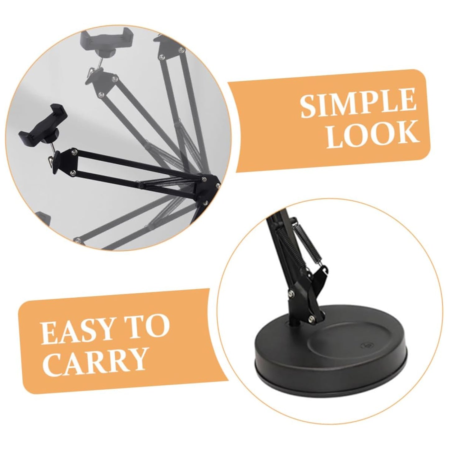 Adjustable Desktop Mobile Stand - Flexible Arm for Hands-Free Viewing Good For Online Classes Streaming