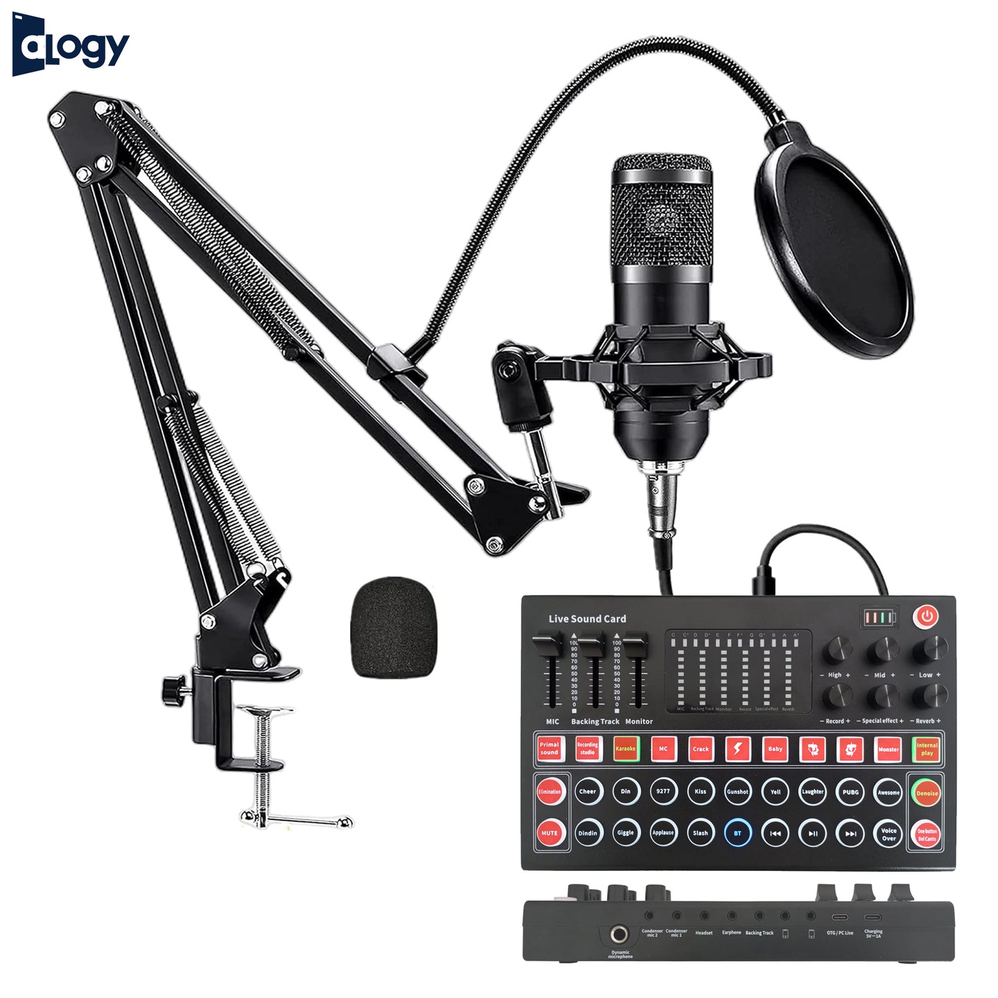 BM800 Condenser Microphone With M9 Sound Card