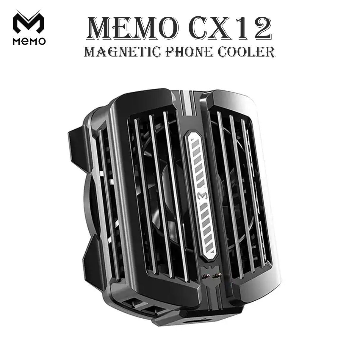 MEMO CX12 Magnetic Mobile Cooler Mobile Phone Radiator Phone Cooling Fan Case Cold Wind Handle Fan for PUBG