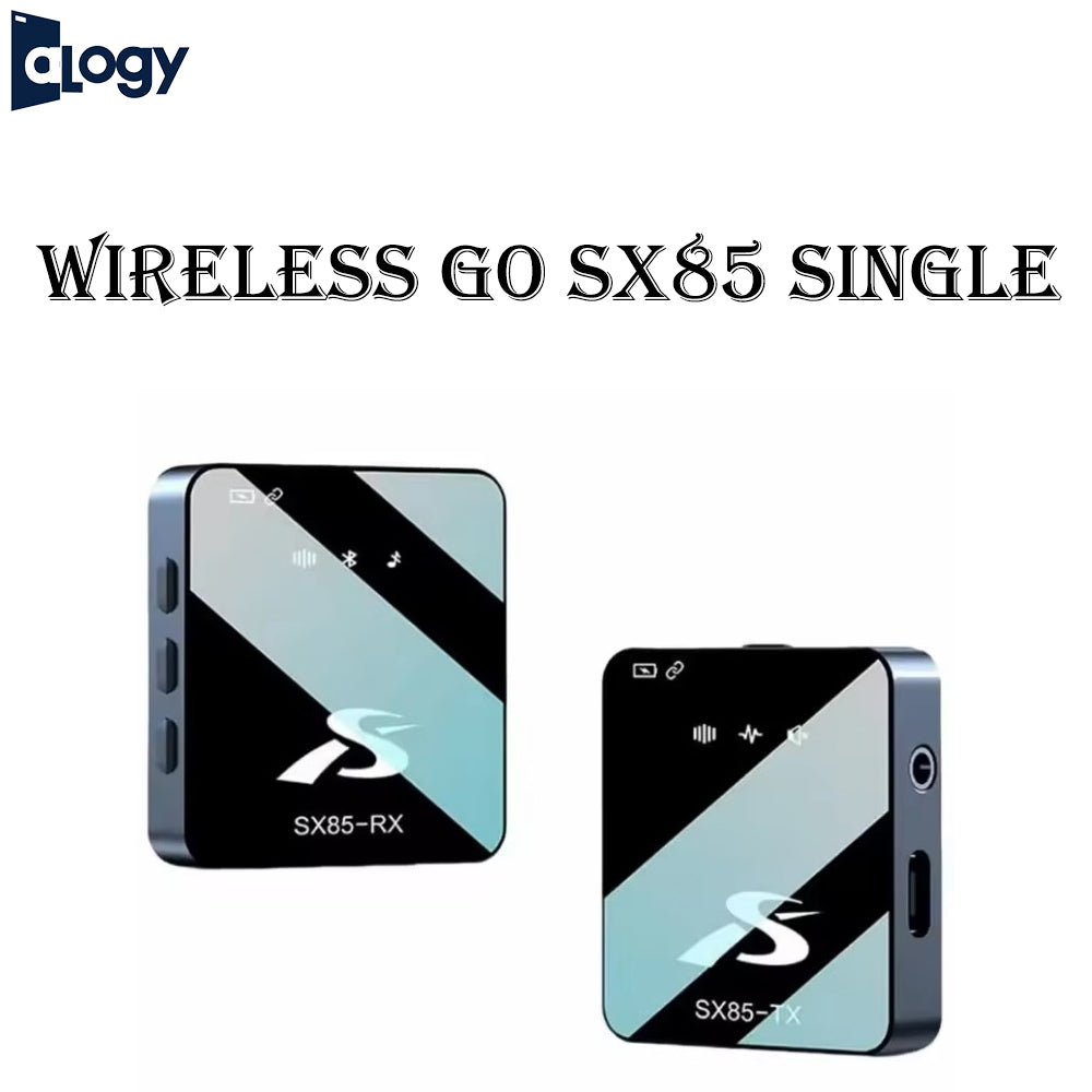 Alogy True Wireless go microphone cordless omnidirectional MIC for Podcast Interview Live game streaming Vlog Recording Collar Mic intelligent noise cancellation 1 controller 1 Mic Single SX85