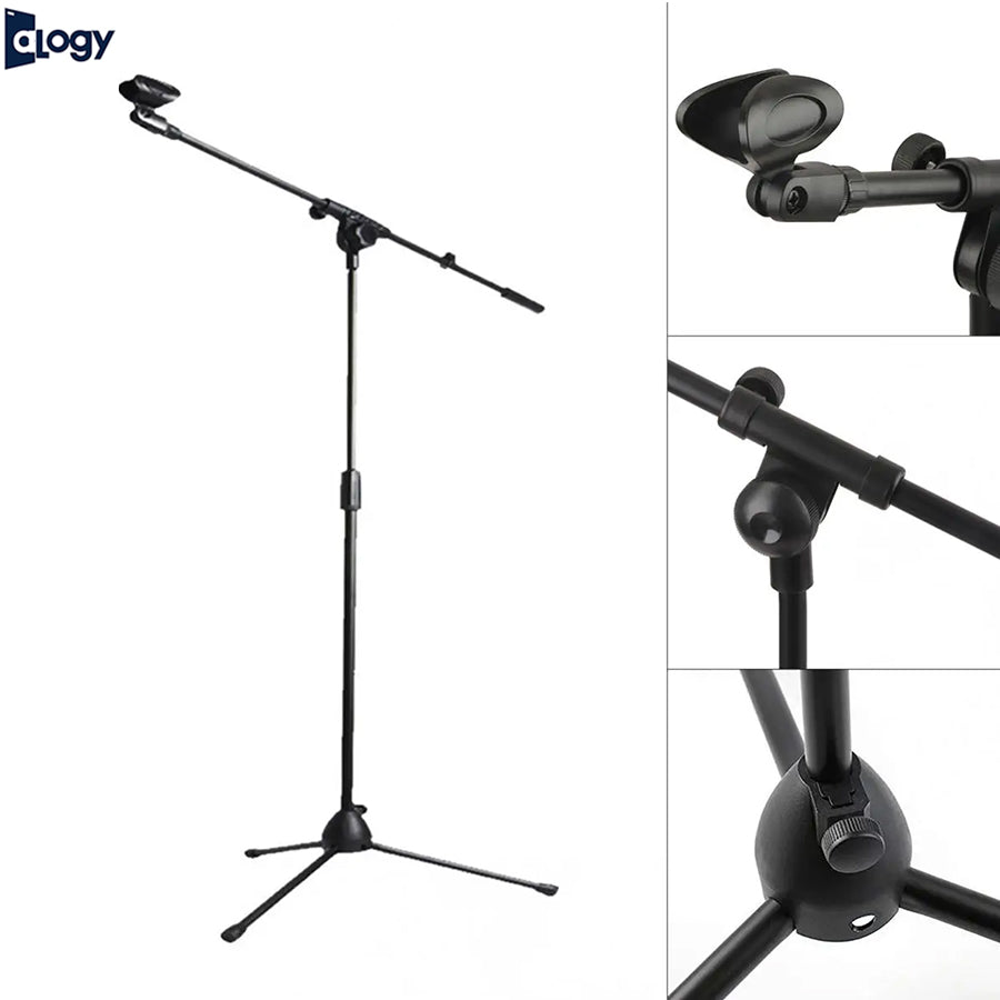 Alogy Microphone Stand Floor Stand for Microphones Live Stage Performance Universal Microphone Stand Microphone Tripod For Studio Stand Microphone Stand For Naat Majlis Masjid Studio Floor Base Adjustable Studio Metal Stand For BM800 & Other Single Mic