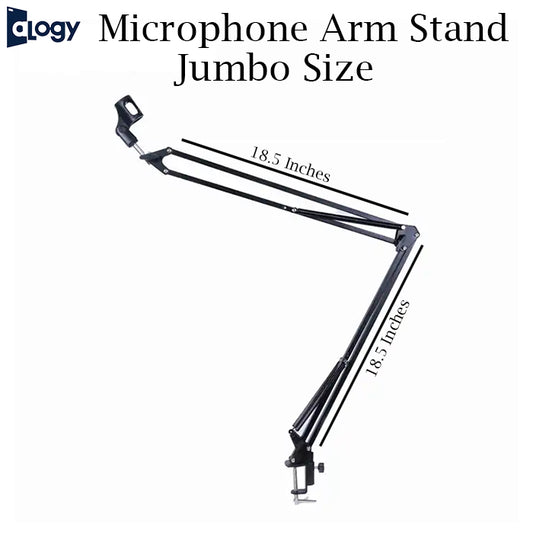ALOGY Extendable Jumbo Recording Microphone Scissor Arm Stand with Microphone Clip Table Mounting Clamp