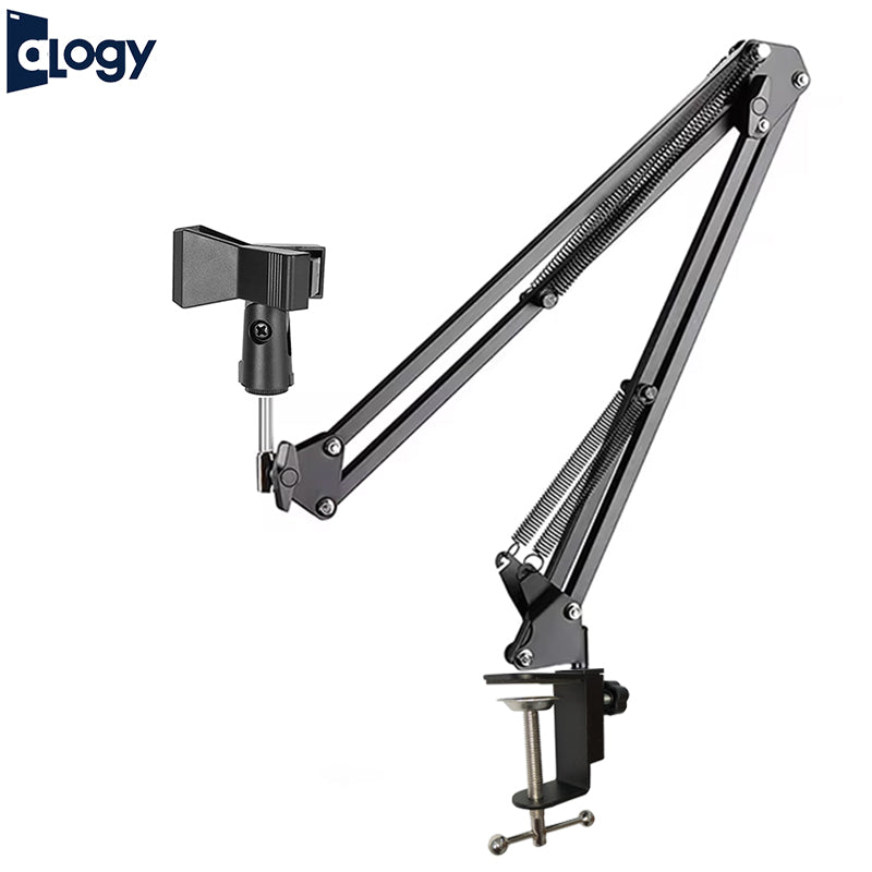 Scissor Arm Mic Stand 3/8 Thread - Butterfly Mic Holder And Standard Clamp