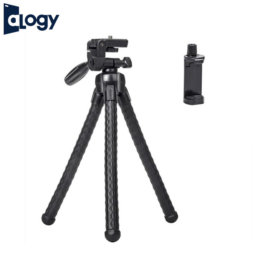 ALOGY EP10 Flexible Tripod Mini Universal Portable and Adjustable Tripod Stand with Clip Bracket Mount Holder for Mobile Phone, Cellphone, Smartphone, Digital Camera