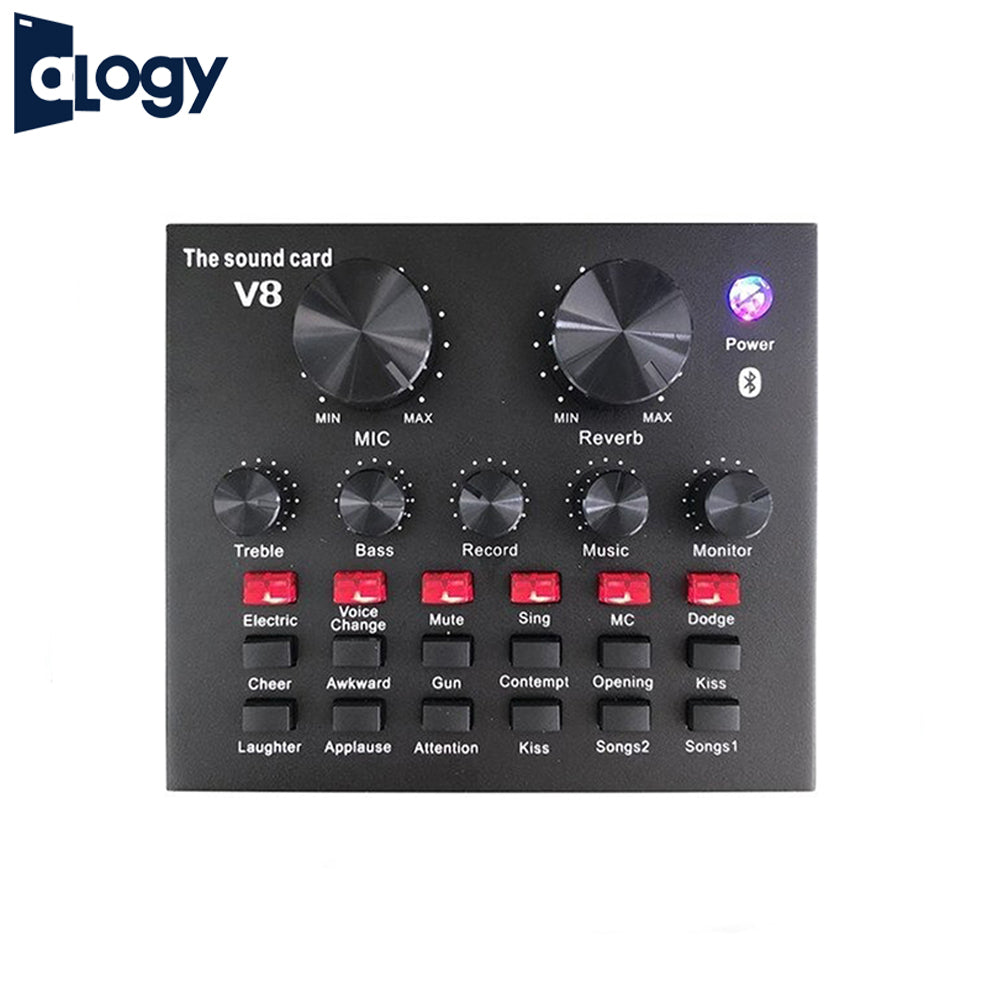 ALOGY Portable 18 Sound Effects V8 ABS Live Sound Card Set For Mobile Phone & Computer