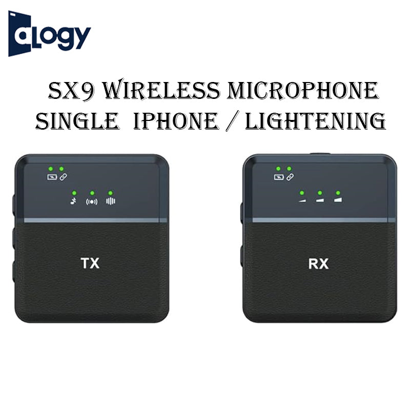 SX9 Single Wireless Microphone 1 Controller 1 Microphone Collar Mic Intelligent Noise Cancellation
