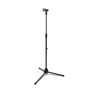 Studio Microphone Metal Floor Stand For BM800 & Other Mics - Single Mic With Butterfly Clips