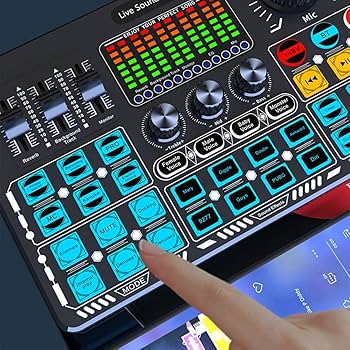 Q6S Live Sound Card Audio Interface | Multi-Function Voice Changer | USB Rechargeable | Bluetooth Compatible | For Streaming, Recording & Gaming