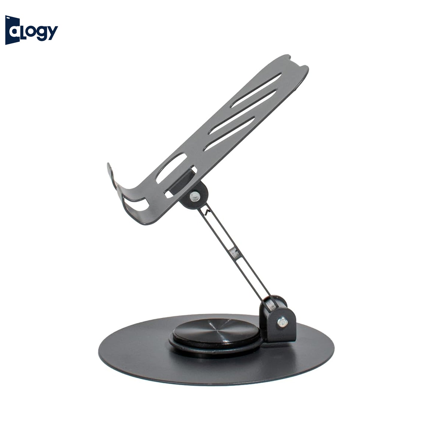 Desktop Metal Mobile Stand with 360° Rotating Base - Space Grey