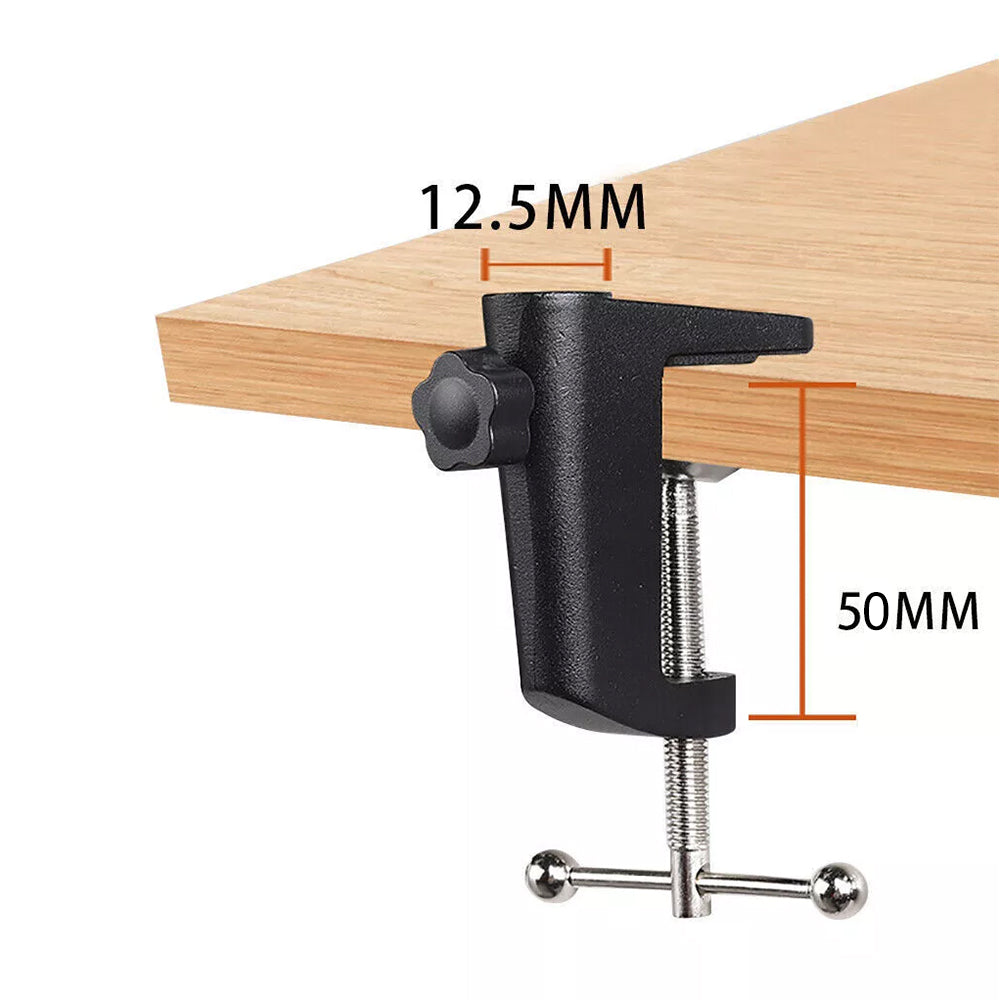 Alogy Table Clamp Scissor Arm stand Clamp Arm Stand Mount Desk Anti Slip Tools Hardware Metal Swing Arm Fixed Base Multi Purpose Table Clamp