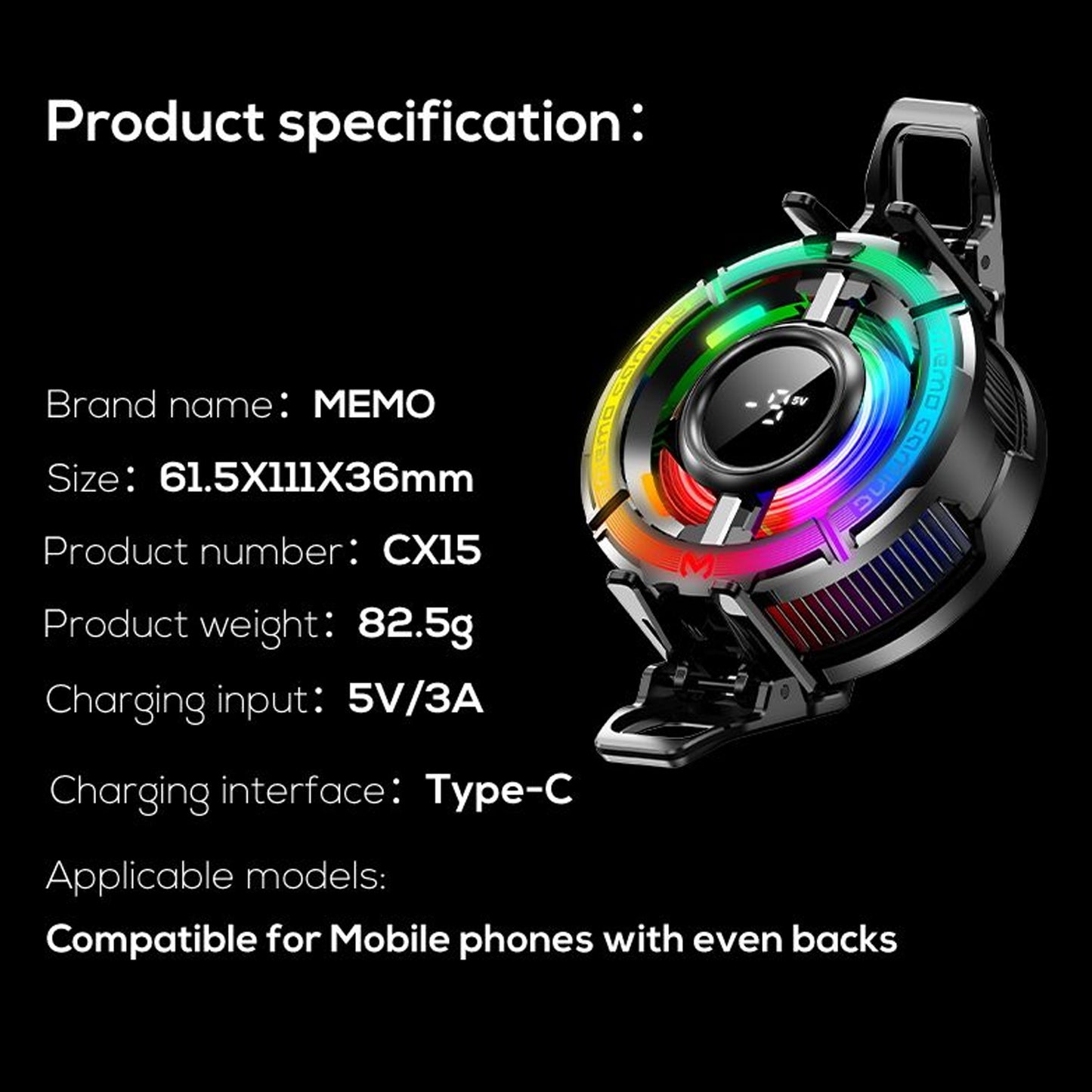 CX15 5V Mobile Cooler With Digital Display