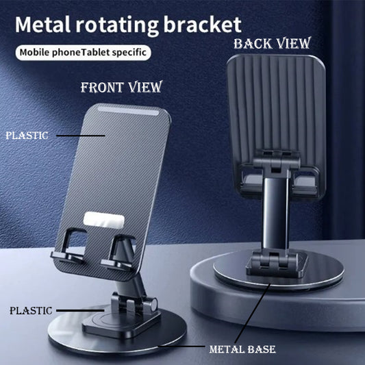 ALOGY Mobile Tablet Holder DP Stand 360 Rotatable base Desktop Telescopic Folding Stable Anti Fall Creative