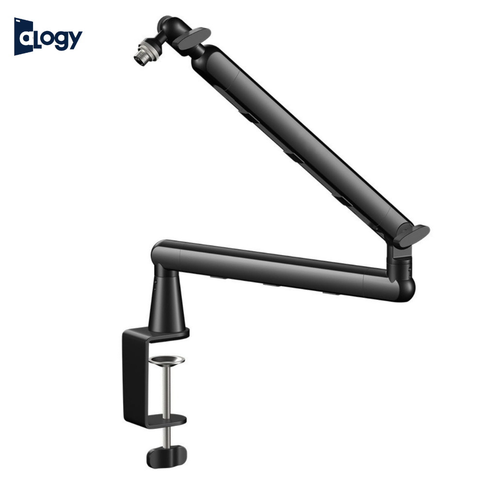 F10 Adjustable Boom Arm Microphone Stand – Heavy Duty Desk Clamp Mic Arm for Studio, Gaming & Podcast
